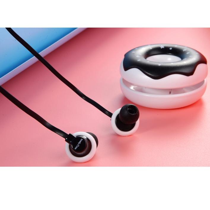 New Stock [Q-17] Headset Earphone Motif DONUTS DONAT Lucu / Wadah Earphone Bentuk DONAT Imut / Wadah