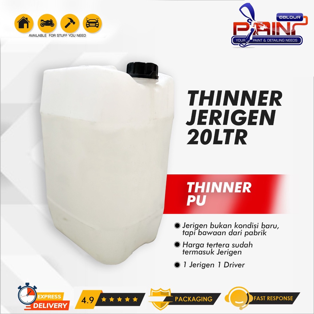 THINNER PU JERIGEN 20 Liter Kemasan Jerigen Pengencer Cat Dll