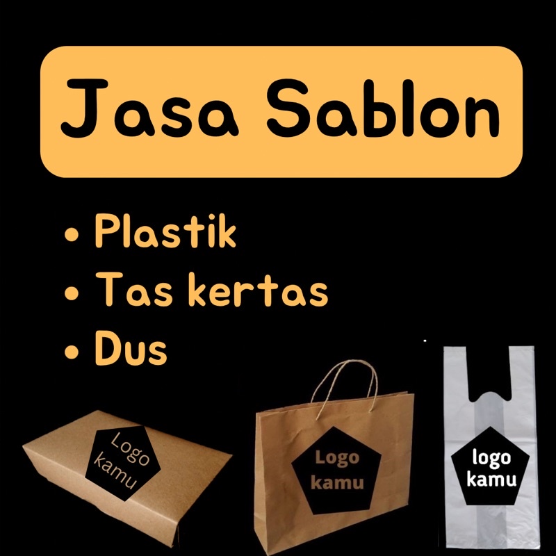 SABLON CUSTOM TAS PLASTIK KRESEK PLASTIK BENING PE TRANSPARAN CUSTOM PLASTIK KRESEK DUS TENTENG KRESEK DUS UKURAN 15 24 18 20 22