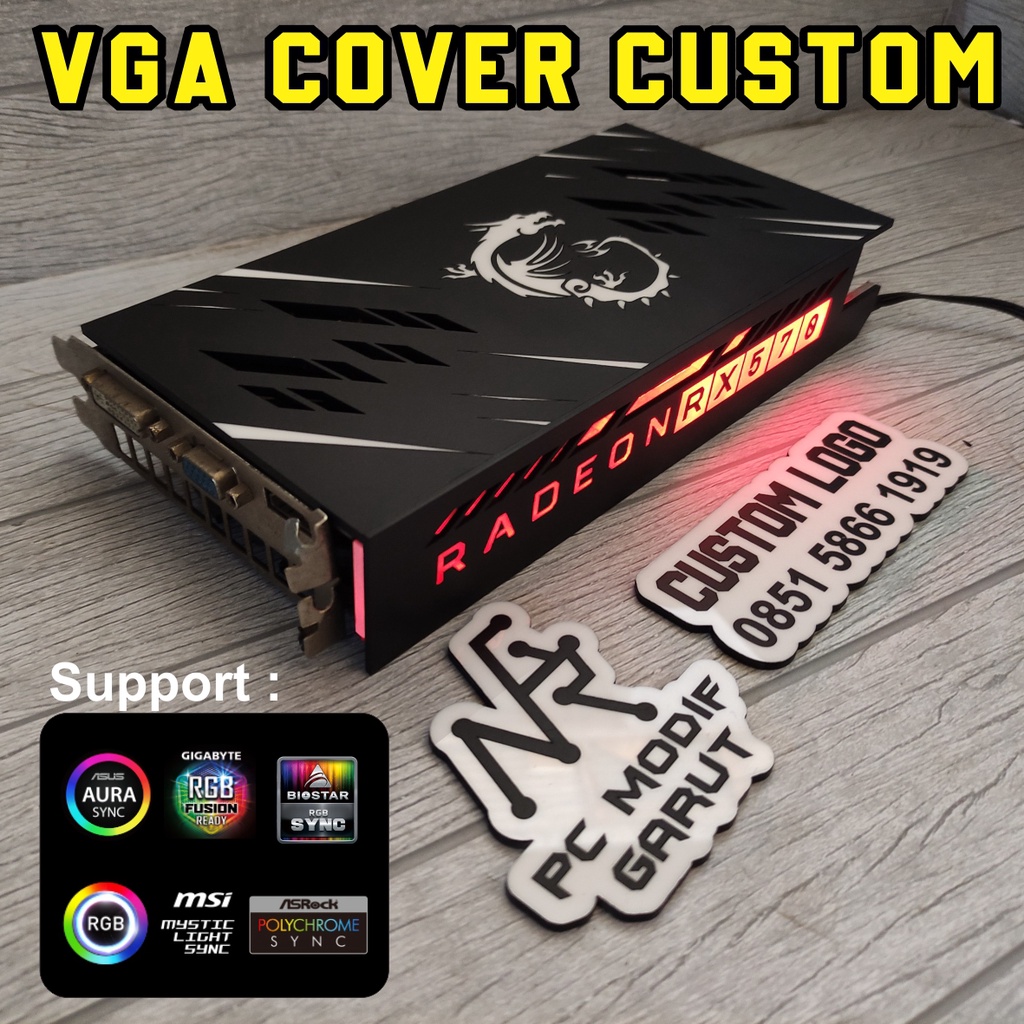 VGA COVER CUSTOM MSI RX 570 LED RGB