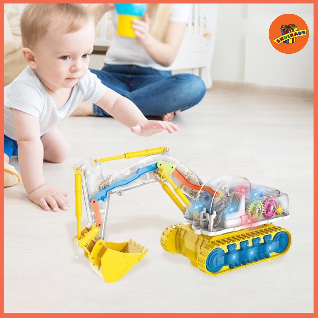 MAKASSAR! GEAR EXCAVATOR MECHANICAL - Diecast Mainan Excavator