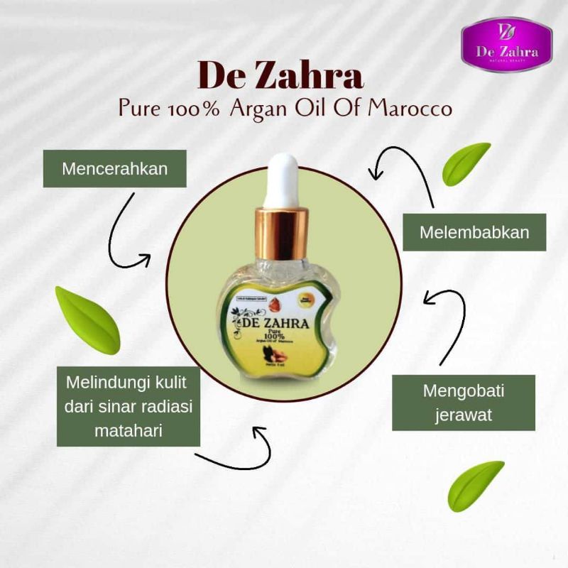 de zahra argan oil 8 ml pure 100% argan oil of marocco