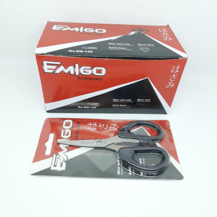 

Dijual 12Pcs Gunting Scissors Emigo Em145 Grosir Trendi