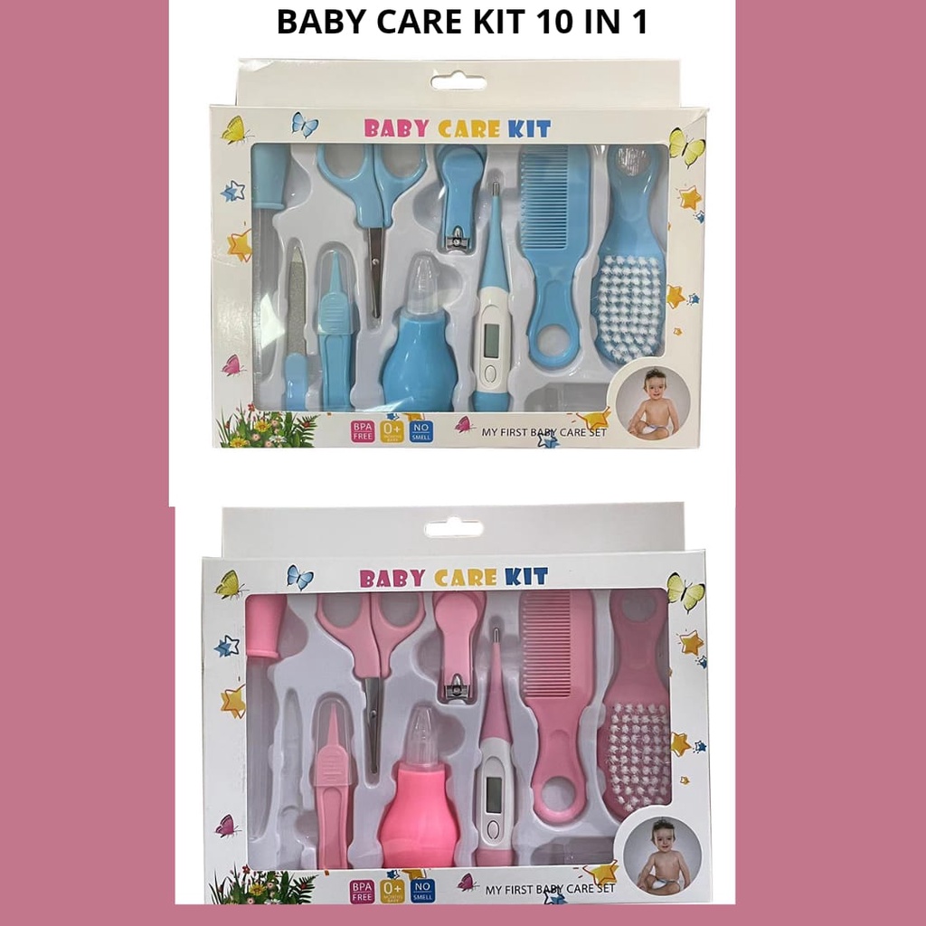 Baby care kit set 10in1 dan kado bayi Set 13in1 Sisir Bayi Set Gunting Kuku Bayi nasal aspirator finger brush medicine dropper