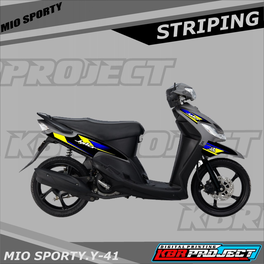 [COD] Stiker MIO SPORTY variasi Racing motor YAMAHA MIO SPORTY Y.41 HOLOGRAM TRANSPARAN