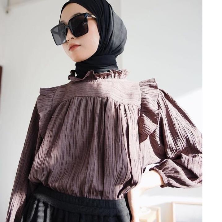 Booming Kanya Blouse Crinkle Lady Shena Atasan Wanita Korean Style Daisy Blouse Moreo Blouse