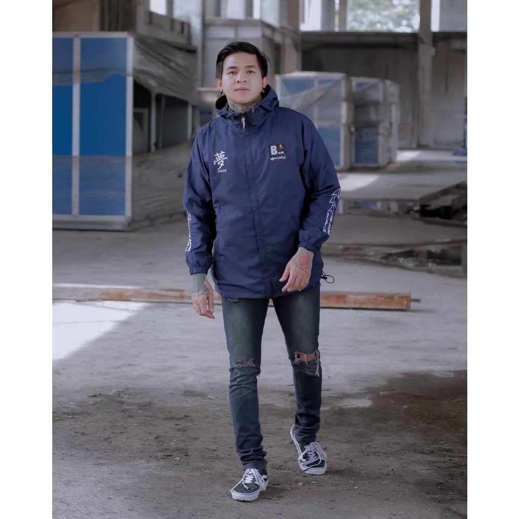 The Bojiel - Jaket Pria Jaket Parasut Jaket Outdoor Mountain Jaket Distro Jaket Casual Navy