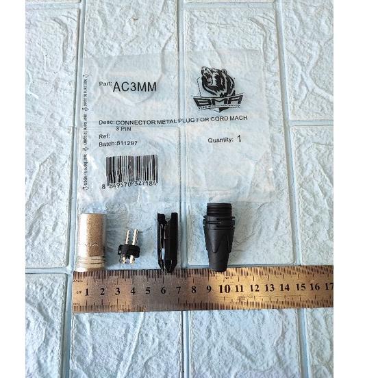 "SLO.18Oc22ᵞ" Jack Jeck Canon Male BMA AC3MM Jack XLR BMA Male ORI 3pin Cowok Canon XLR BMA High Qua
