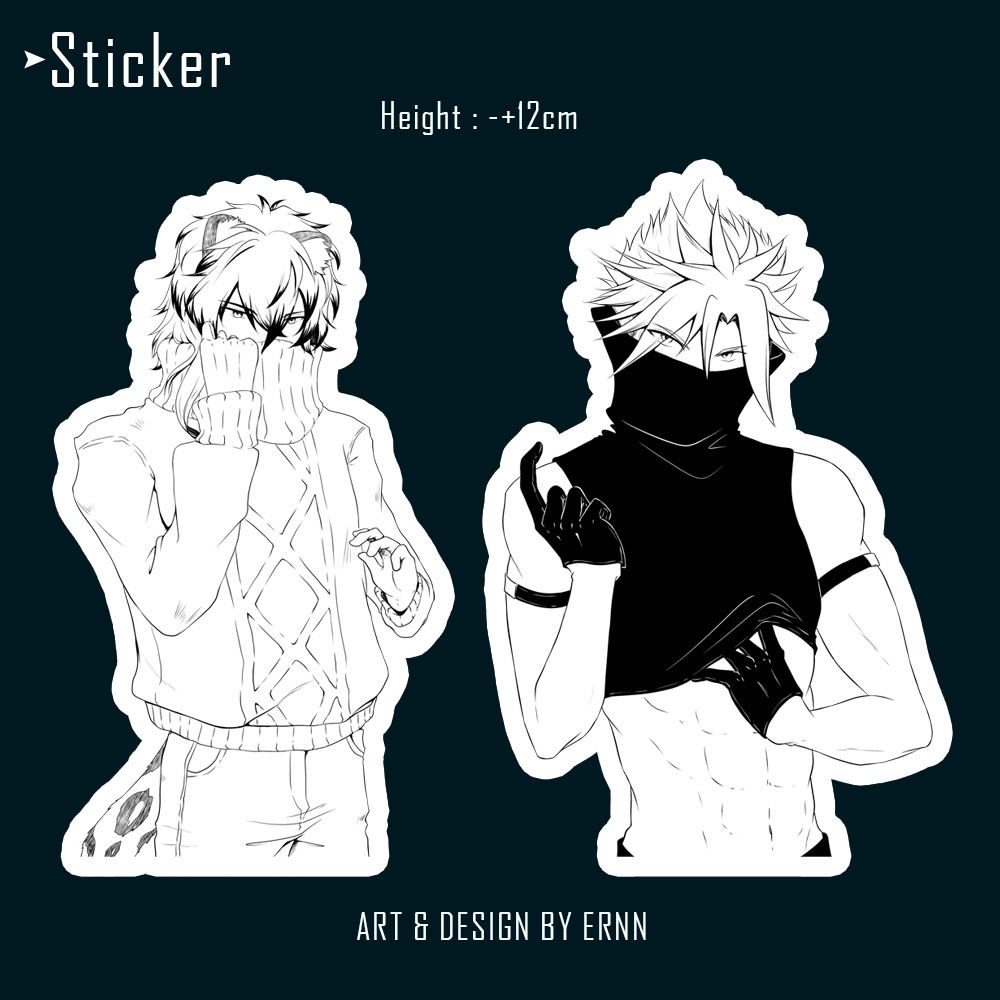 

Ernn Stiker vinyl ganteng silverash AK cloud ffvii