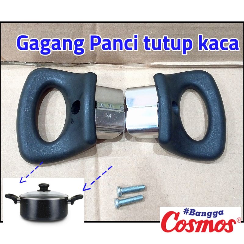 GAGANG PANCI TUTUP KACA ORIGINAL COSMOS 1SET 2PCS