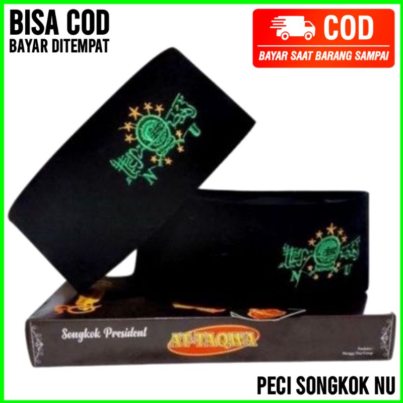 Peci Kopiah Kopeah Kopyah Songkok Nasional NU Premium At-Taqwa AC Tinggi 9CM Ukuran 5 6 7 8 9 Murah