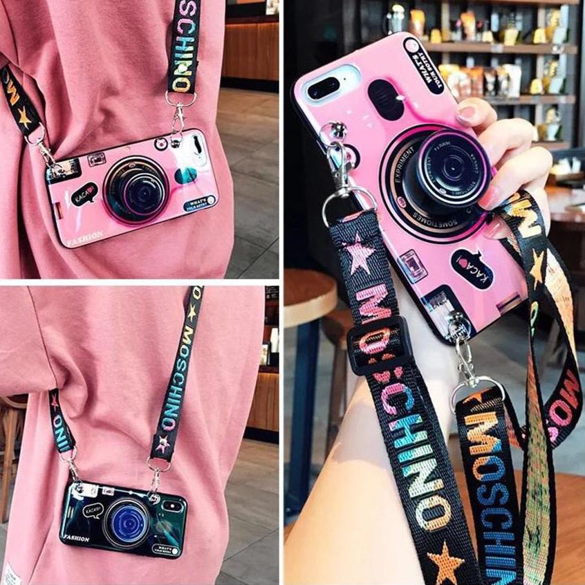 "HT.18Oc22ᴷ" Case + popsocket kamera + tali Oppo A15 A15s A3S Realme C1 A31 A5 A9 2020 A53 2020 A33 