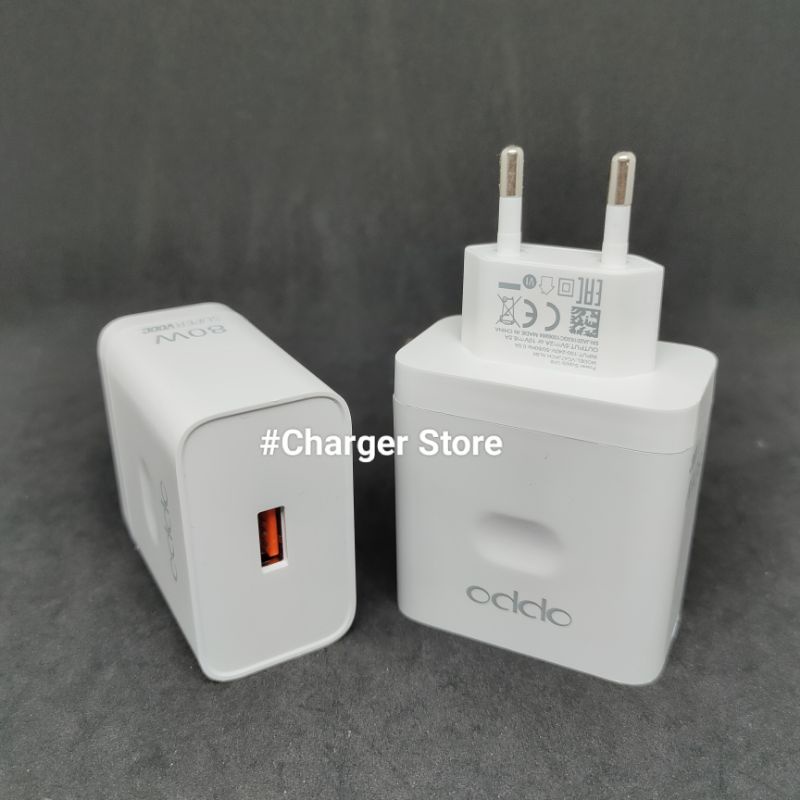 Adaptor Batok Charger Oppo 80W 6.5A SUPER VOOC DART Fast Charging