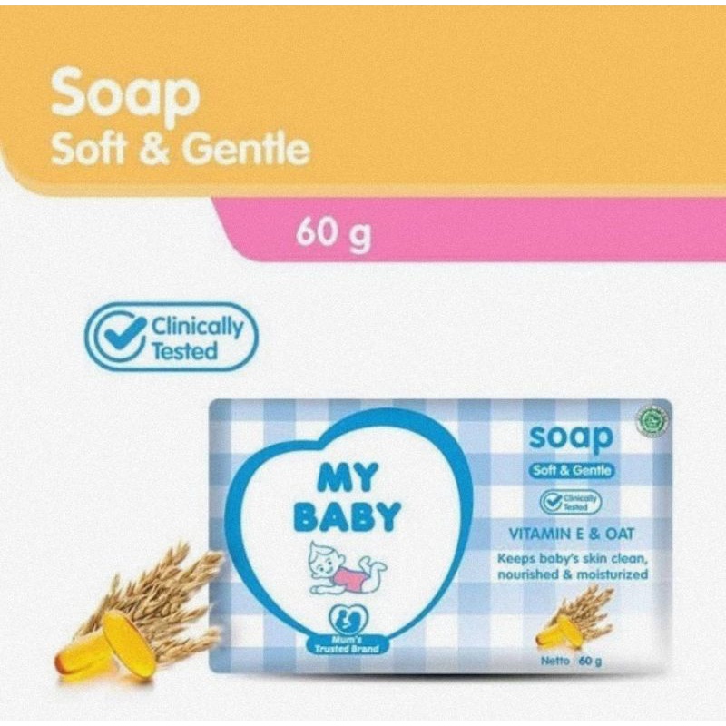 My Baby Soap Sabun Batang 60 gr &amp; 75 gr - Sabun Mandi Bayi &amp; Anak