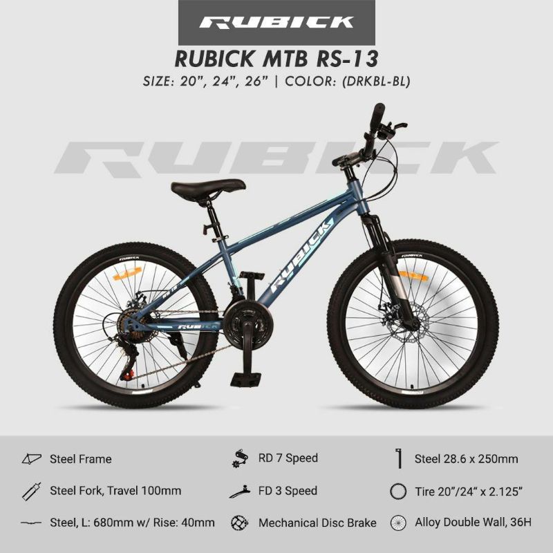 Sepeda MTB 24 inch Merk Rubick RS-13