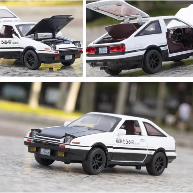 Diecast Mobil Toyota Trueno AE86 Classic Initial D Miniatur Die-cast Mobil Mobilan