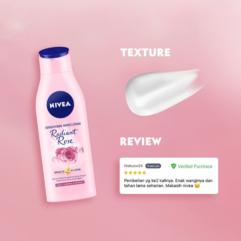 NIVEA Sensasional White Lotion Radiant Rose 200ml