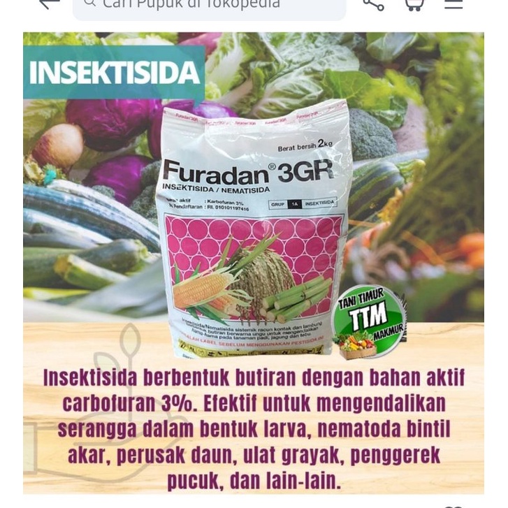 FURADAN 3gr -2 KG- INSEKTISIDA