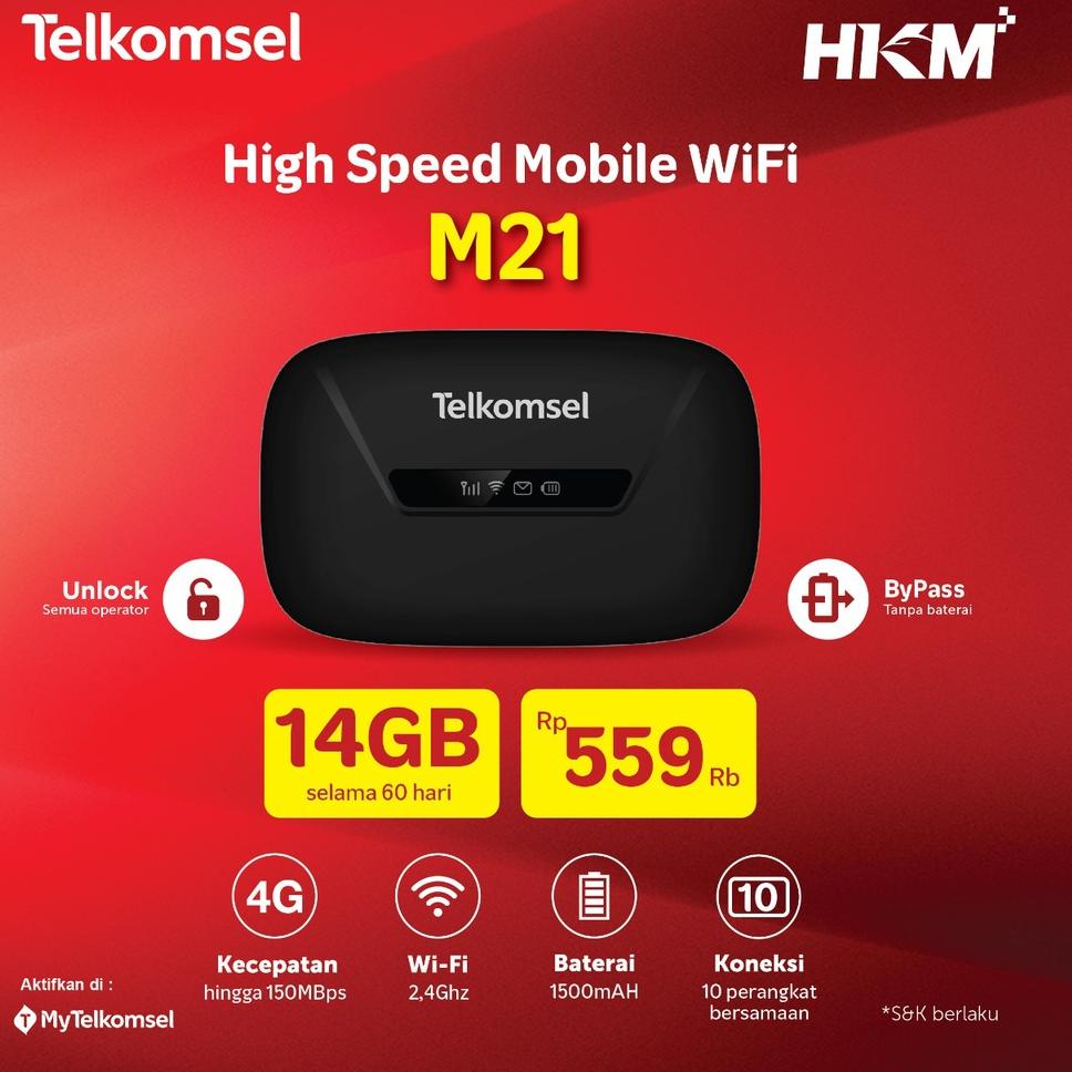 Kode9f9Et--MIFI ROUTER HKM HKM001 SPEED 4G LTE BUNDLING TELKOMSEL 14GB (UNLOCK ALL OPERATOR)