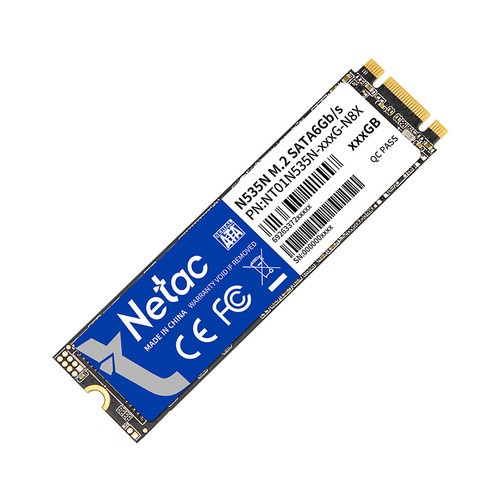 Netac SSD N535N M.2 2280 SATAIII 512GB, R/W up to 540/490MB/s