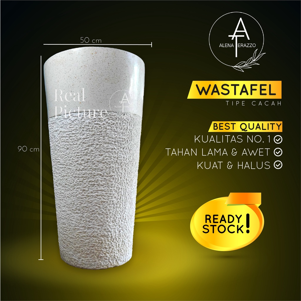 WASTAFEL TERASO MARMER KERAMIK UNIKWASTAFEL CUCI TANGAN ALENA TERAZZO