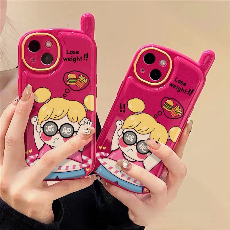 Case Handphone Motif Pink Chubby Girl Untuk IPhone 12 13 11 Pro Max X Xs Max Xr ddrfgt