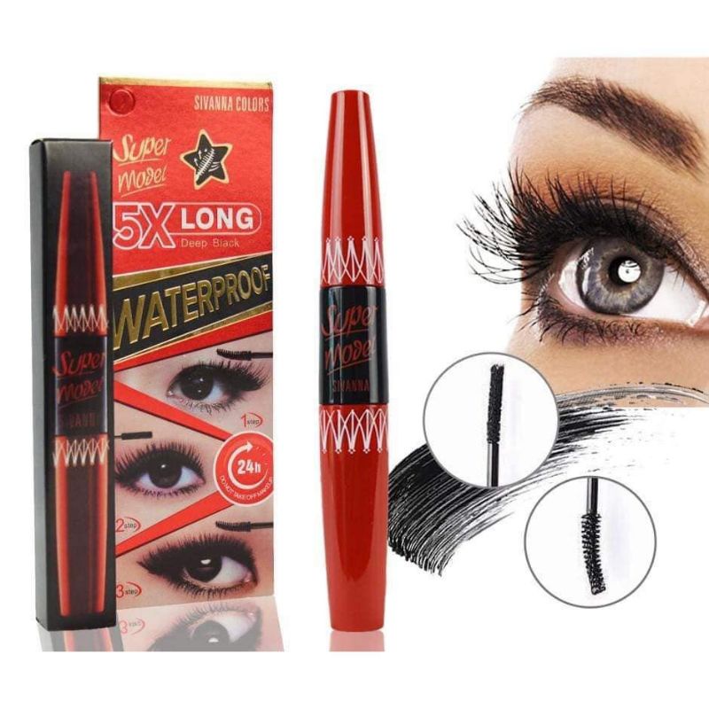 Sivanna Colors Mascara 5x Long super model waterproff 2sisi