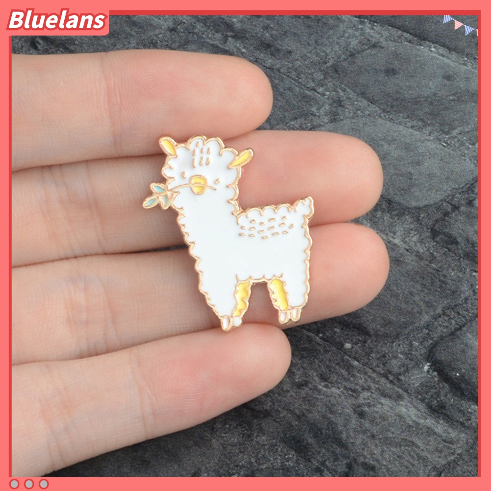 Bros Pin Enamel Bentuk Hewan Alpaca Gaya Kasual Untuk Dekorasi Pakaian Anak Dan Dewasa