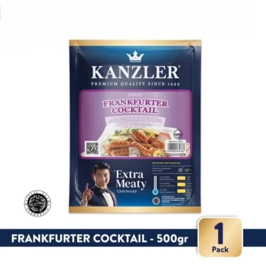 

Kanzler Sosis Frankfurter Cocktail 500gr