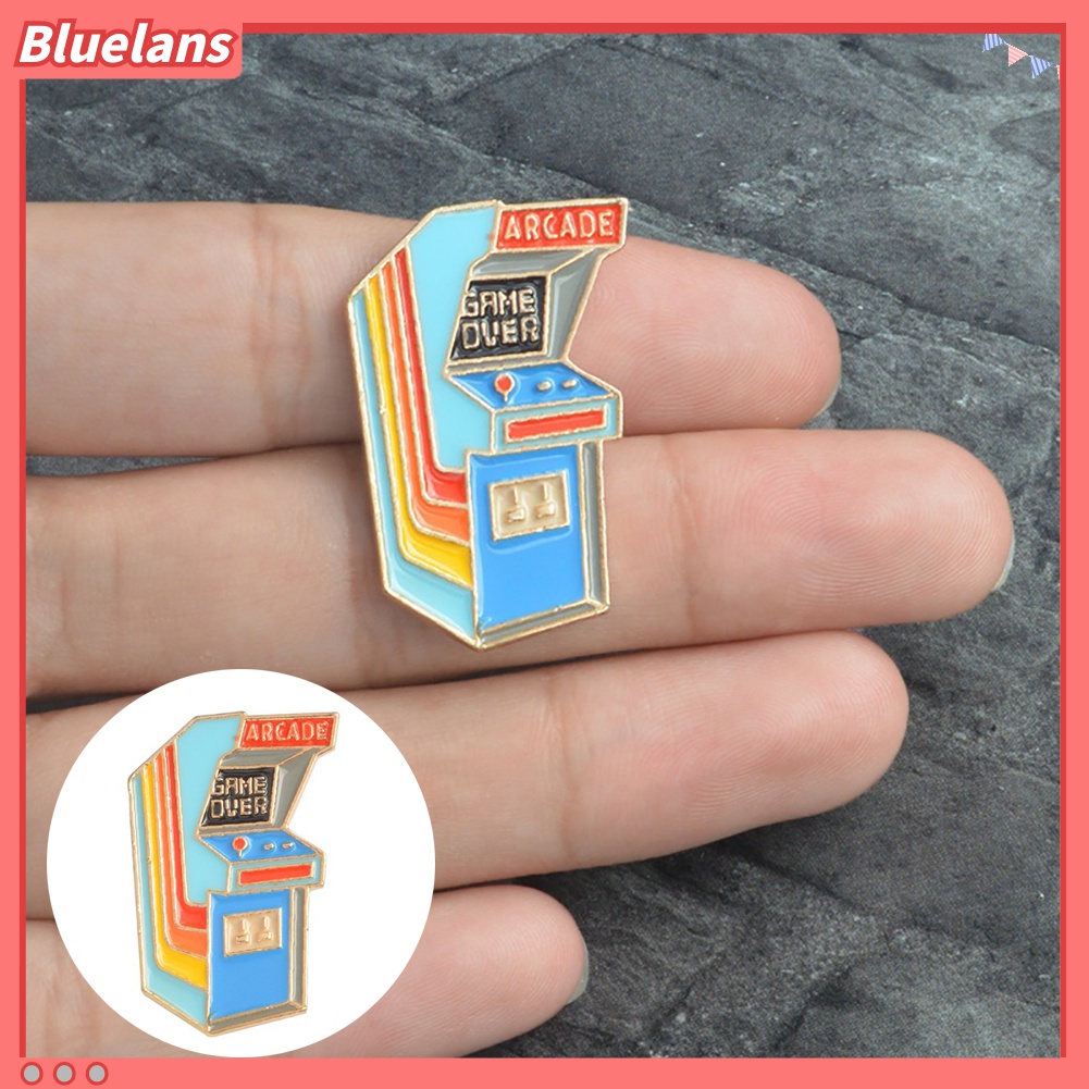 Bros Pin Enamel Desain Kartun Arcade Gaya Vintage Untuk Dekorasi Tas Denim