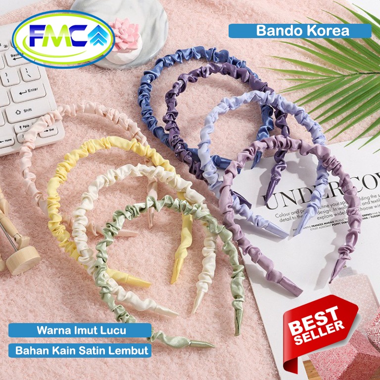 Bando Anak Dewasa Korea Style Headband Bandana Aksesoris Rambut Lucu Imut Warna Korean Model