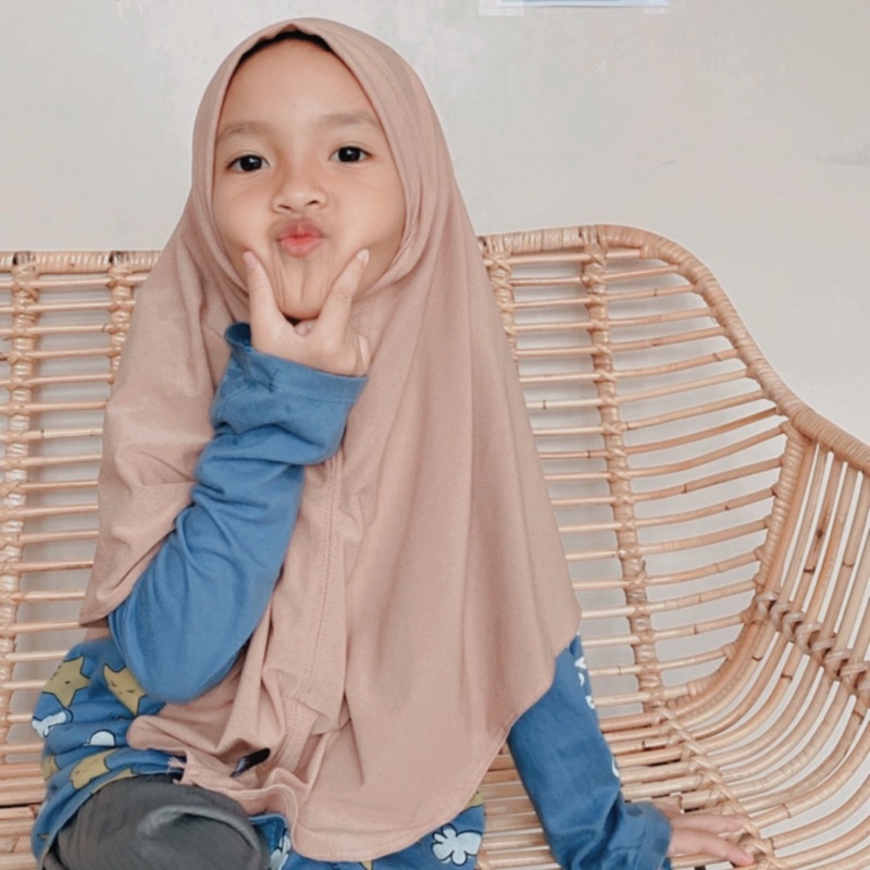 Hq Hijab Instant Anak Jilbab Anak Perempuan - Size M/L / hijab siria anak / kerudung CAMILA anak / hijab Jersey anak premium