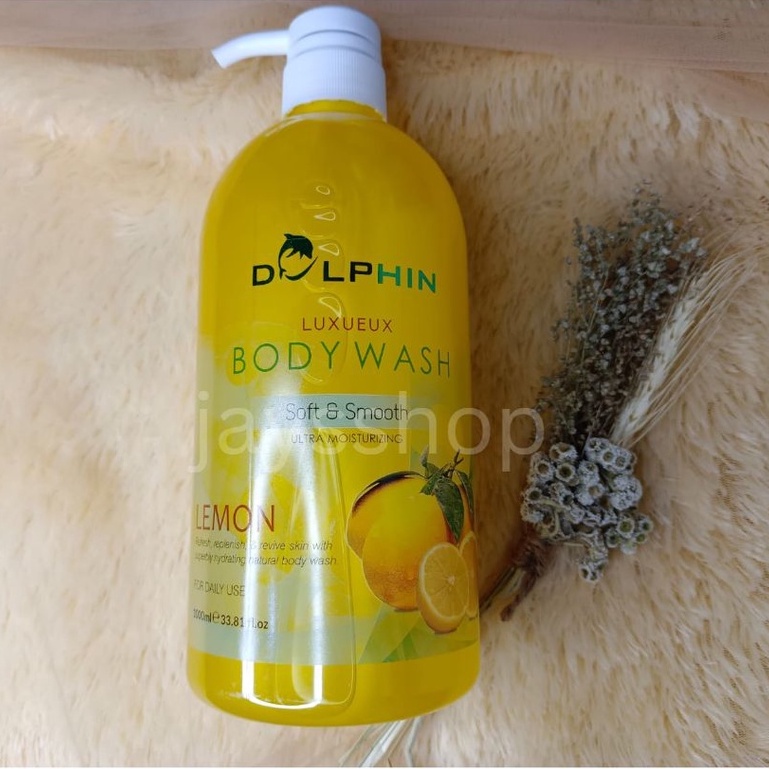 ( ECER) BODY WASH Soft &amp; Smooth DOLPHIN 1LITER BPOM WAJIB NAMBAH BUBBLE