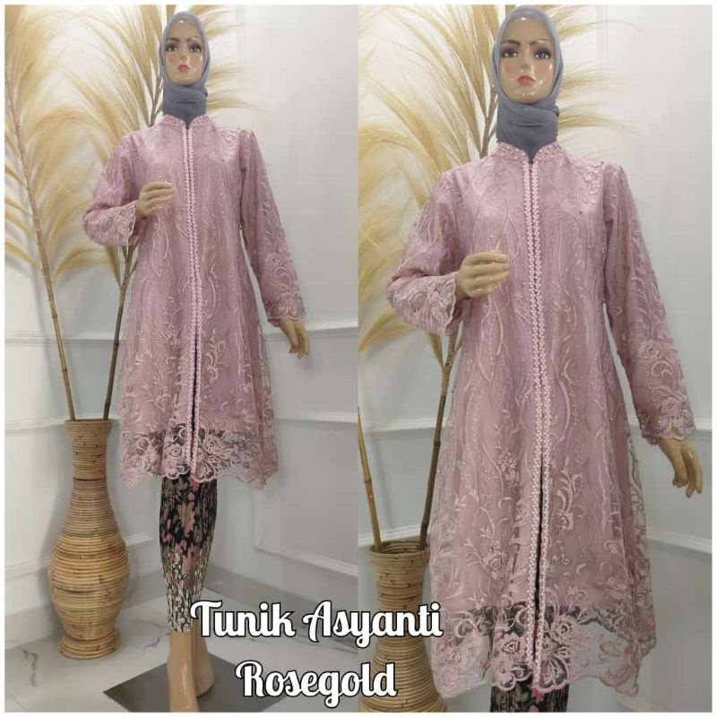 TUNIK ASYANTI // BAHAN TILLE BORDIR FULL PREMIUM // HIASAN PAYET MUTIARA // KODE DJ