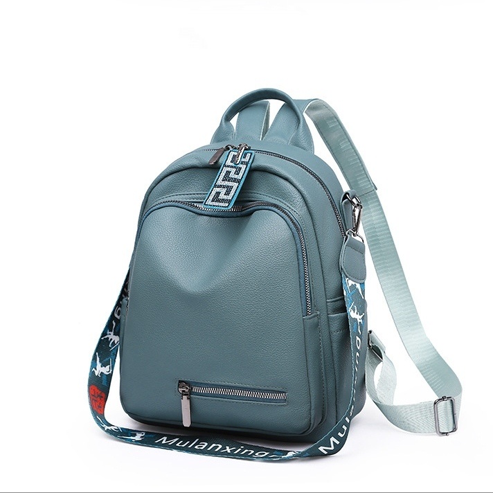 TAS RANSEL WANITA IMPORT KULIT BIRU SEFIDA BACKPACK CEWEK PREMIUM GENDONG KULIAH TA664B2 SEKOLAH KERJA FASHION BRANDED KOREA REMAJA KEKINIAN PUNGGUNG MURAH BATAM ORI