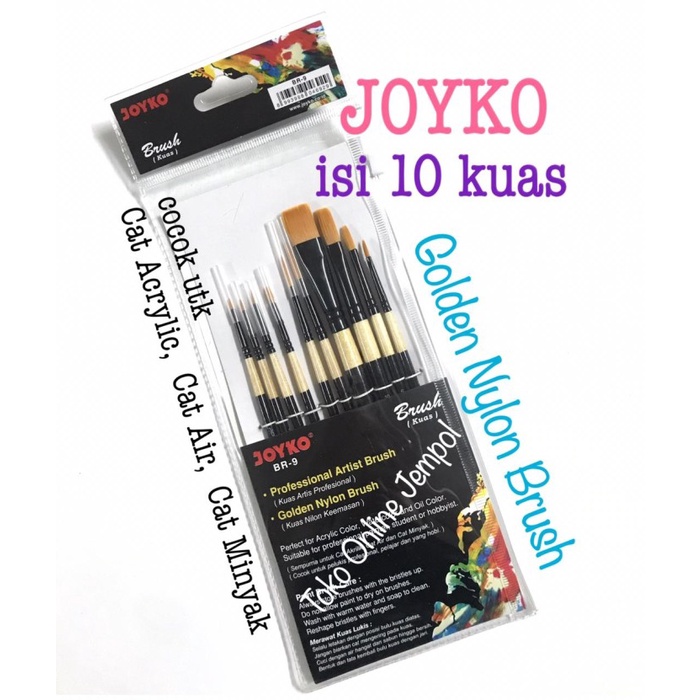 

Nikmati Isi 10 Kuas Golden Nylon Brush Joyko Br-9 Professional Artis Atk1134Jy Promo