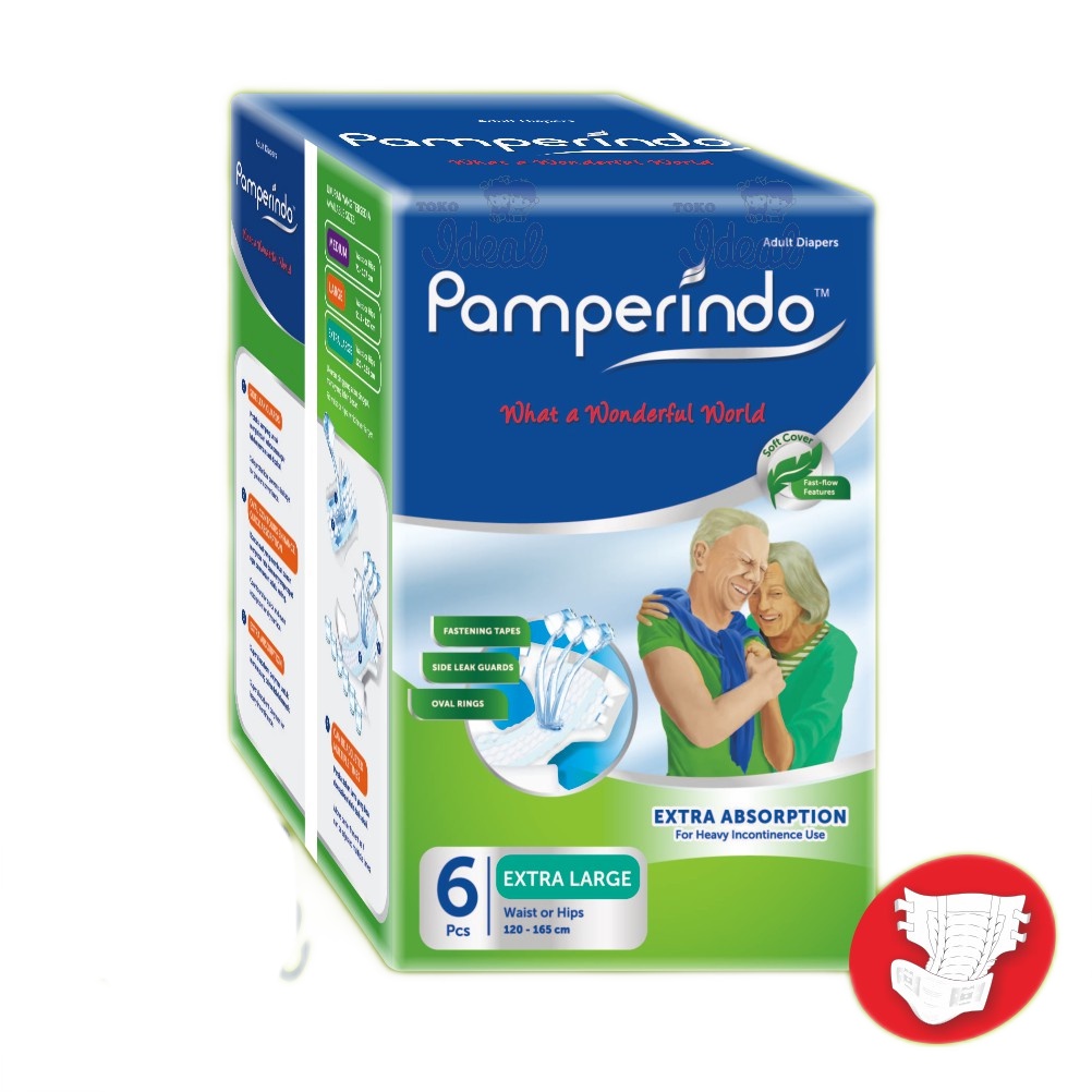 POPOK DEWASA | ADULT DIAPERS PAMPERINDO SIZE  M 8 - L 7 - XL 6 | Pamperindo Daipers Dewasa