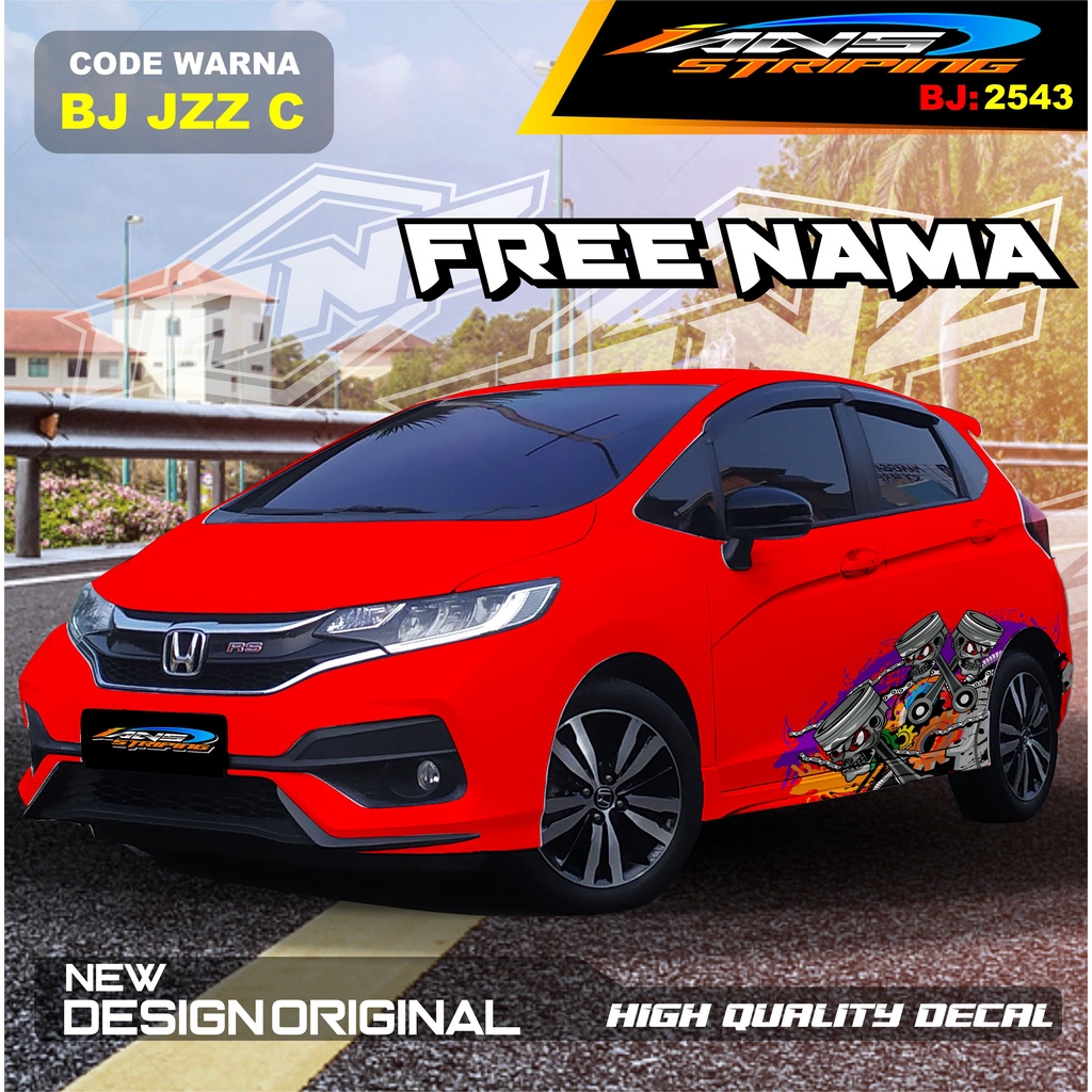 STIKER DECAL HONDA JAZZ / STICKER DECAL MOBIL JAZZ / DECAL STICKER MOBIL HONDA JAZZ , BRIO / STICKERMOBIL