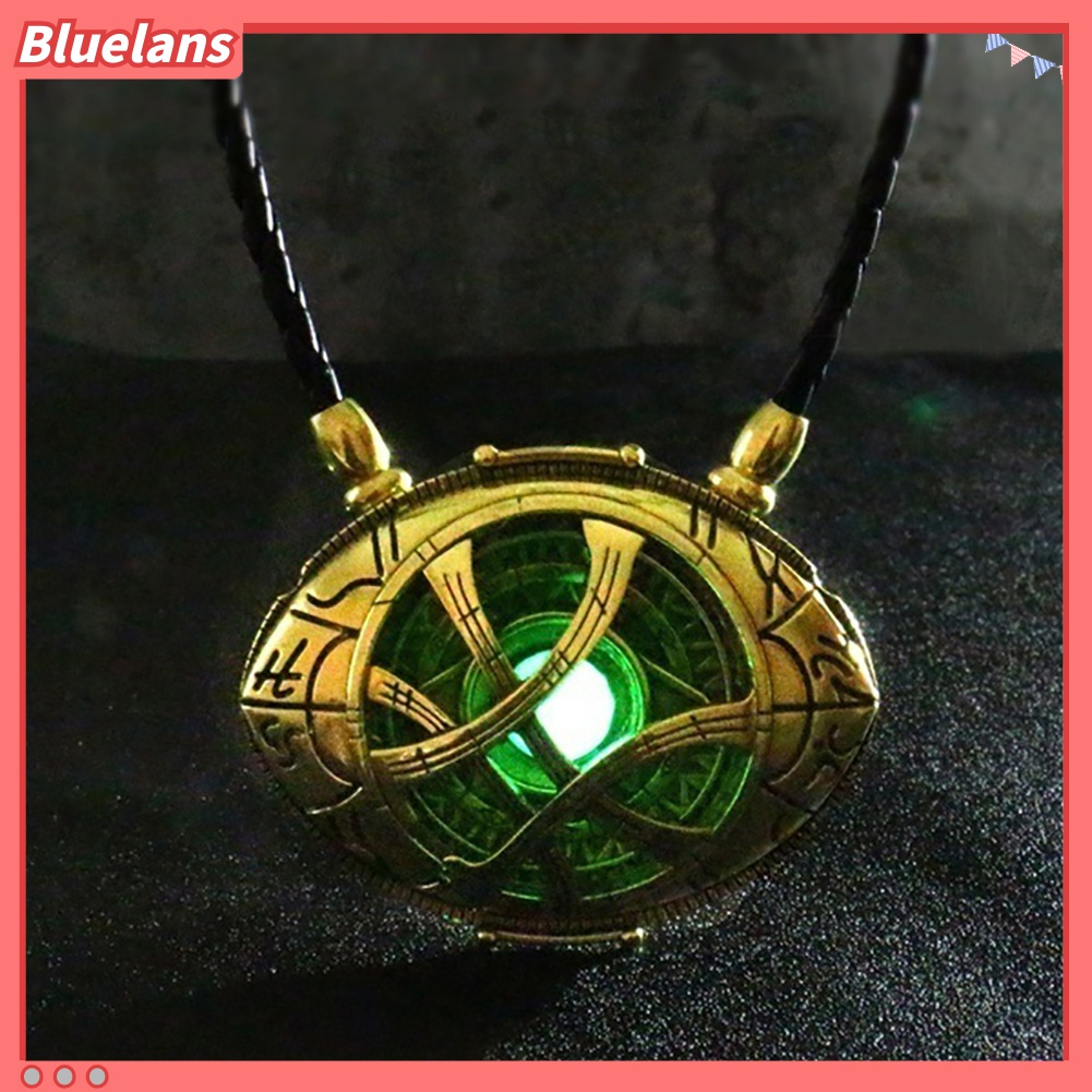 Bluelans Kalung Liontin Agamotto Glow in The Dark Untuk Unisex