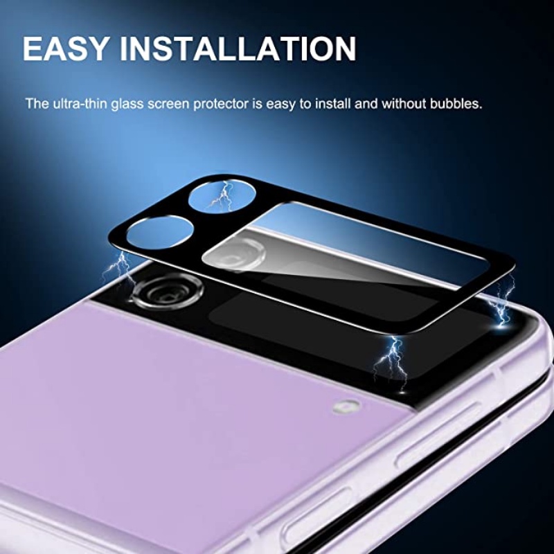 Tempered Glass Pelindung Lensa Kamera 3D Untuk Samsung Galaxy Z Flip 4