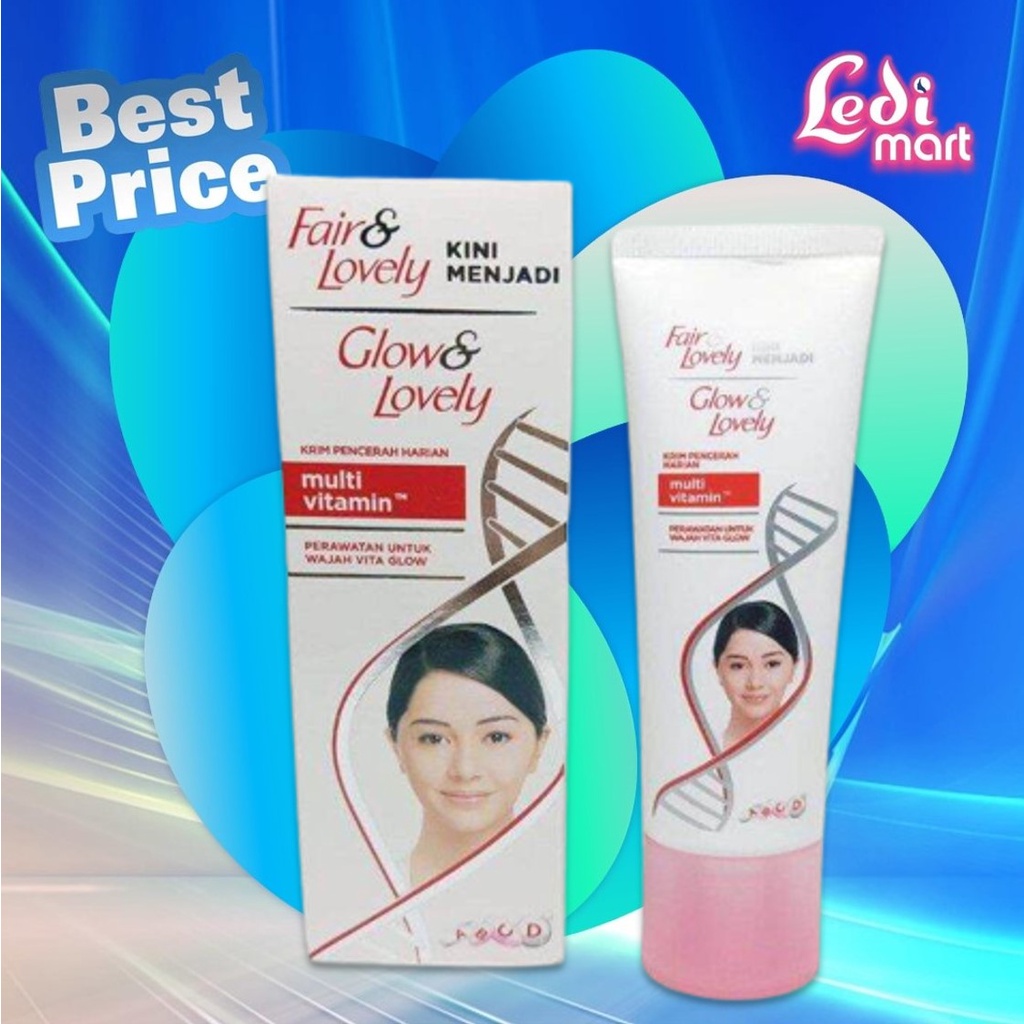 ORIGINAL Fair &amp; Lovely - Glow &amp; Lovely Cream Wajah Multivitamin 23gr &amp; 46gr BPOM  / Glow &amp; Lovely  / Brightening Cream, Cream Moisturizer / LEDI MART