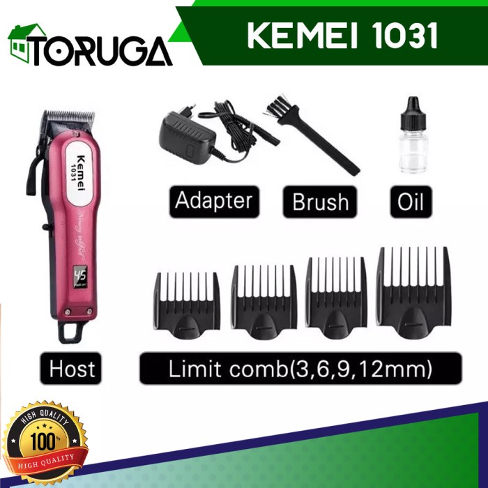 Alat Mesin Cukur Rambut Kemei KM-1031 Clipper Rechargeable Lithium
