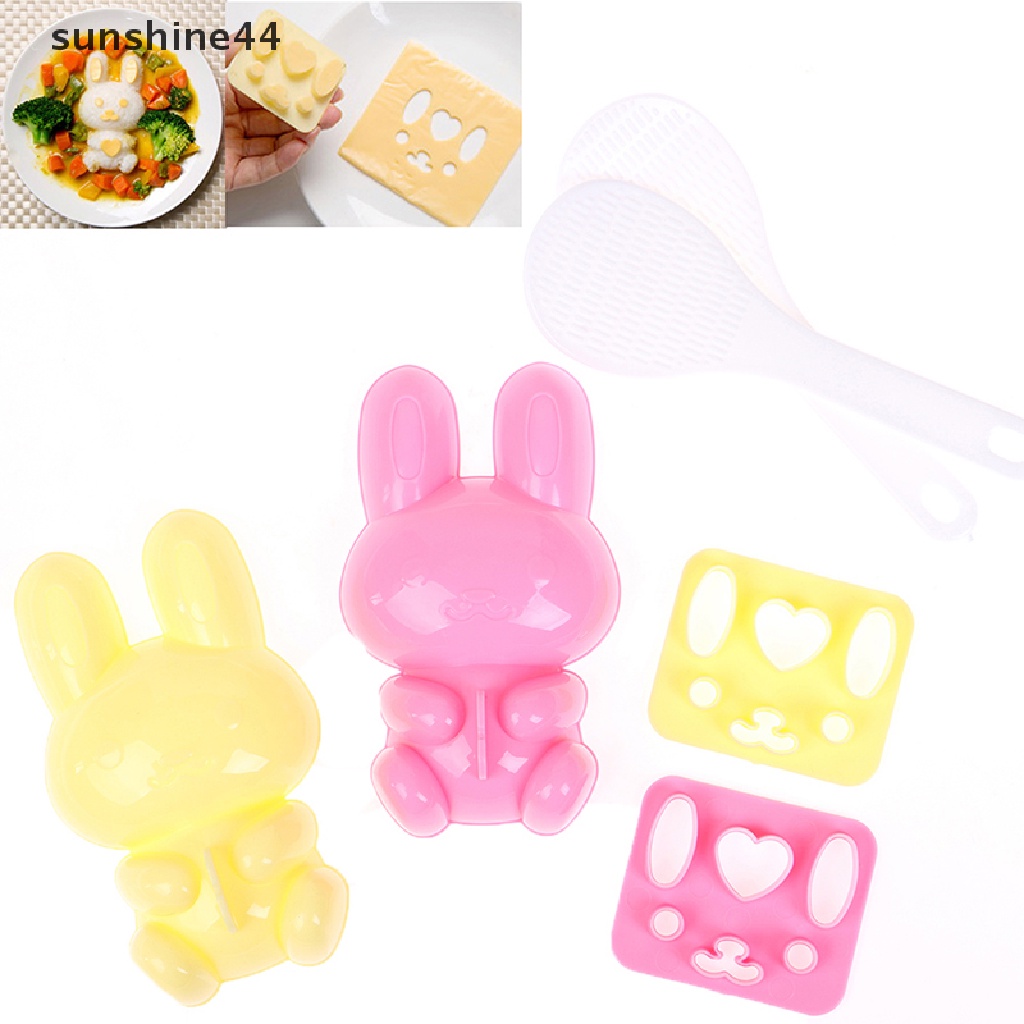 Sunshine 1Set Kitchen Sushi Mold Sandwich Mould Rabbit Rice Ball Mold DIY Bento MakerTool .