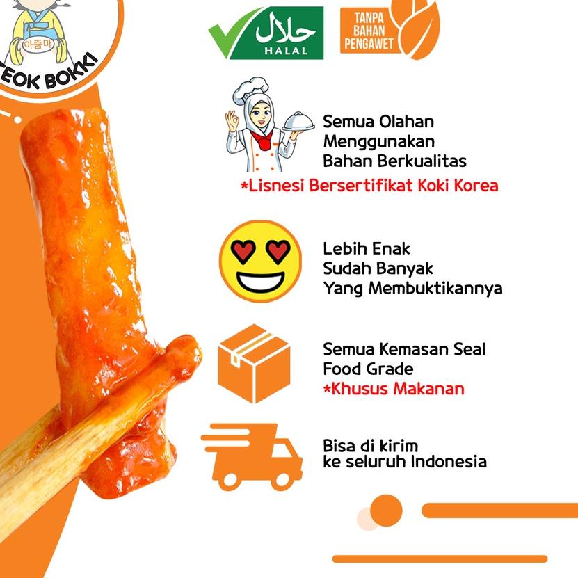 

SALE!!AJUMMA TOPOKKI TOPOKI TTEOKBOKKI TOKPOKI TOKPOKI HALAL INSTAN 500GRAM|KD3