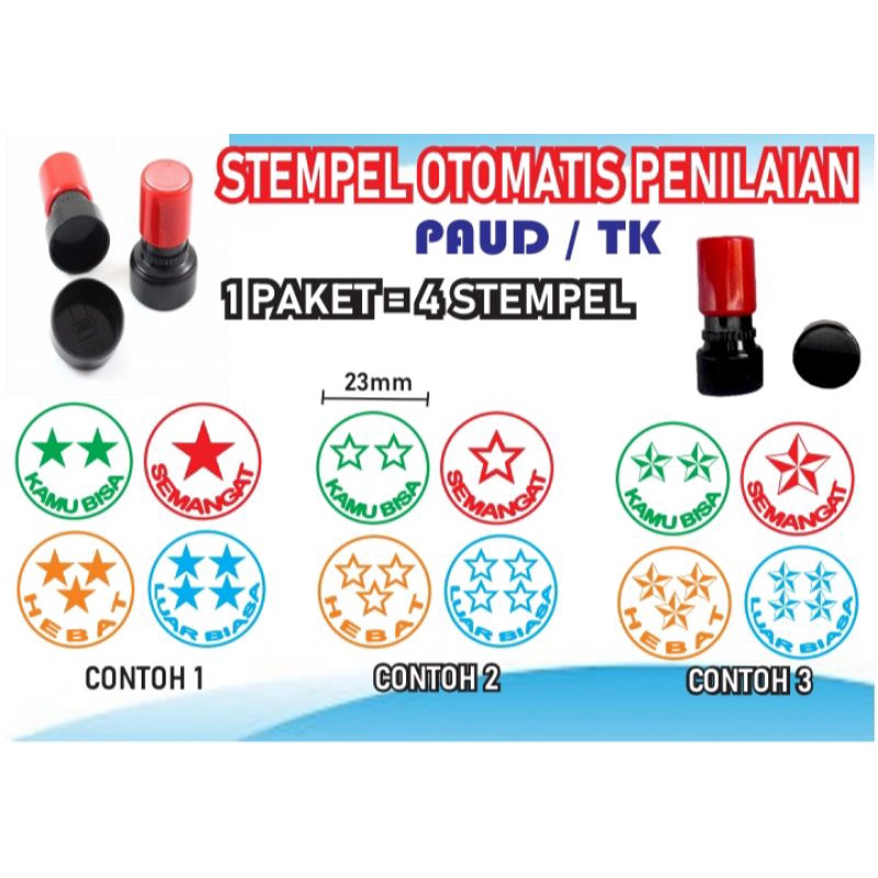 

STEMPEL OTOMATIS CUSTOM PENILAIAN BINTANG PAUD / TK