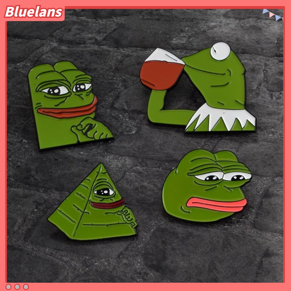 Bluelans Funny Pepe The Frog Cartoon Enamel Brooch Pin Jewelry Badge Clothes Accessories