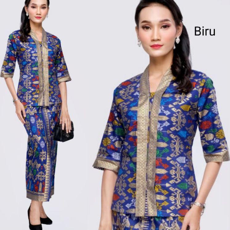 Stok Terbatas Kebaya Pramugari Batik Santika Rok Panjang