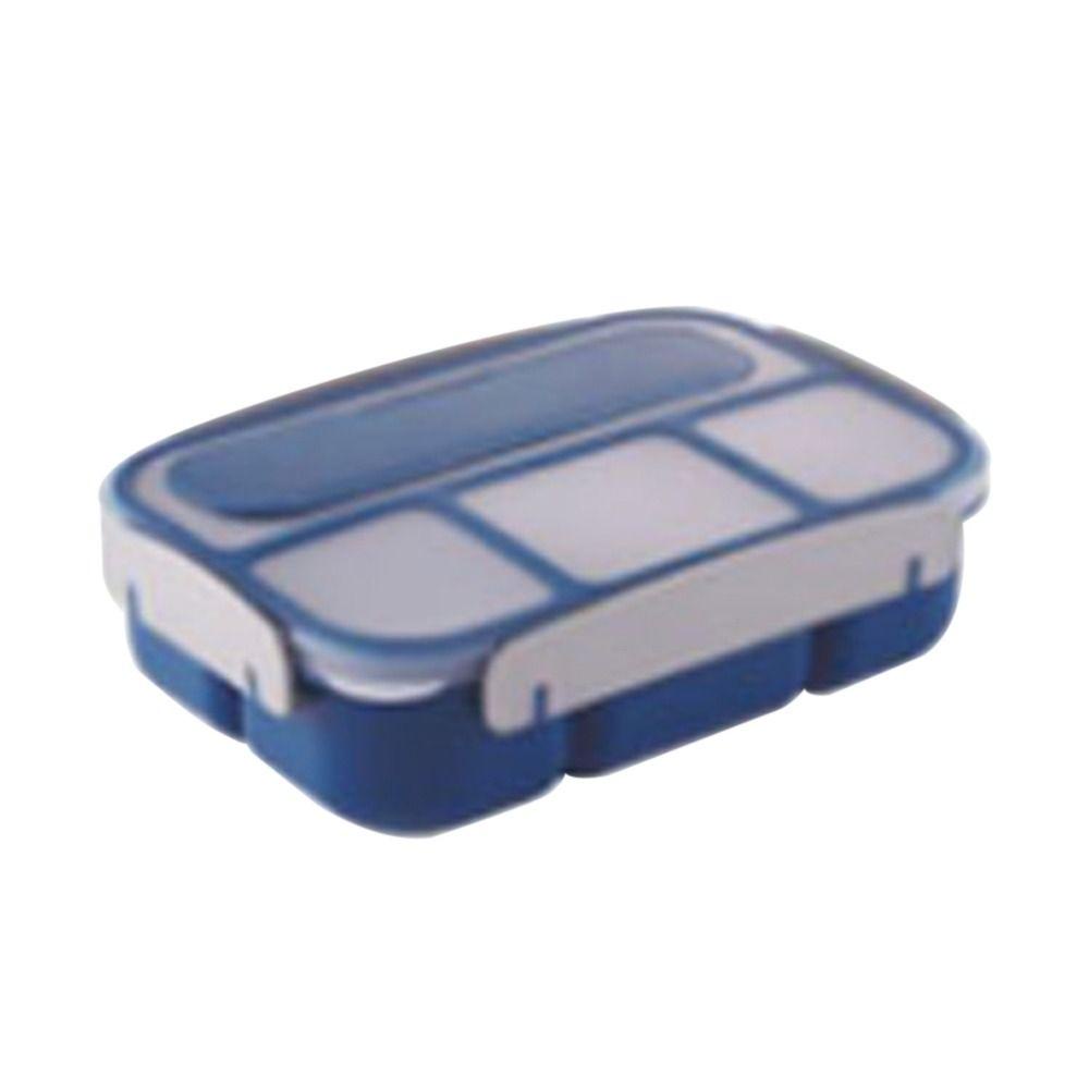 Top Lunch Box Plastik Microwave Kapasitas Tinggi 4sekat