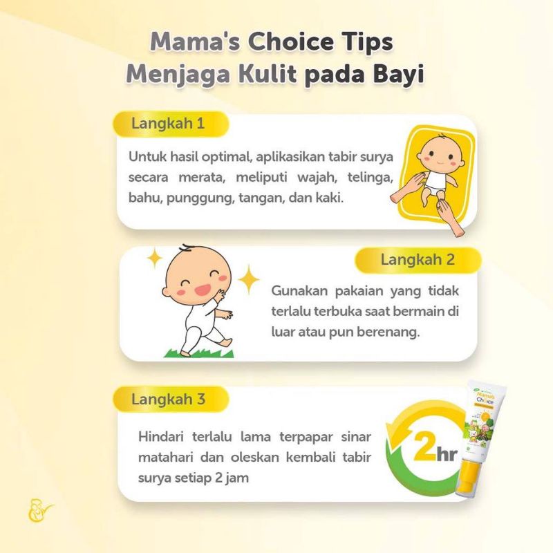 Mama's Choice Baby Gentle Sunscreen | Sunscreen Bayi SPF30++