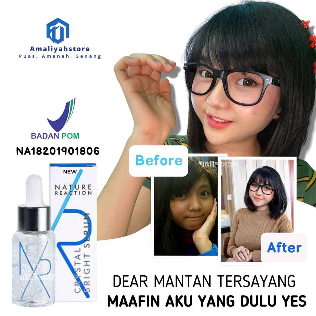 Nature Reaction Crystal Bright Serum 100 Ori Serum Natural Reaction Crystal Pencerah Wajah Penghilang Flek Hitam Di Wajah Membandel Original Bpom